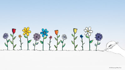 zoom backgrounds drawn flowers