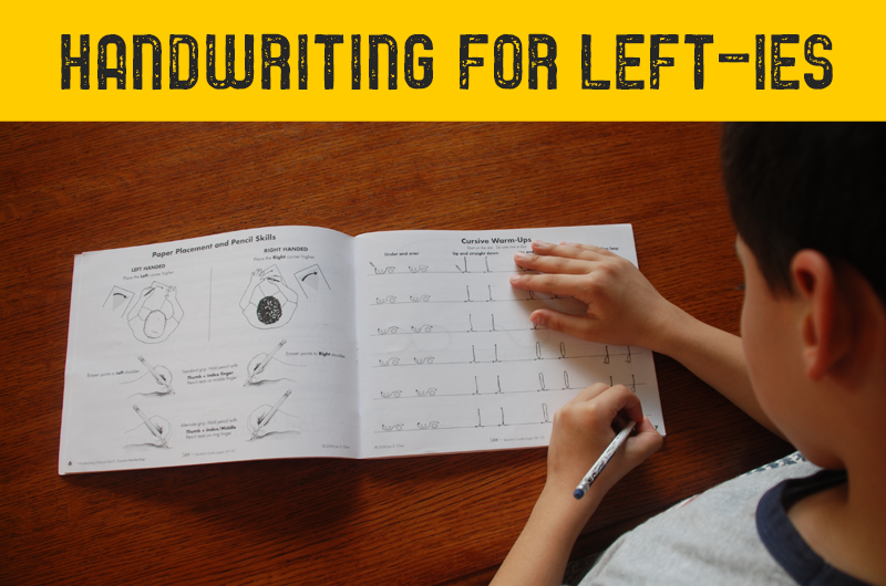 left hand writing position