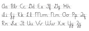 cursive alphabet image